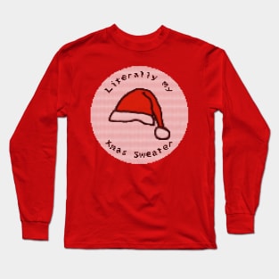 Santa Hat Ugly Christmas Sweater Long Sleeve T-Shirt